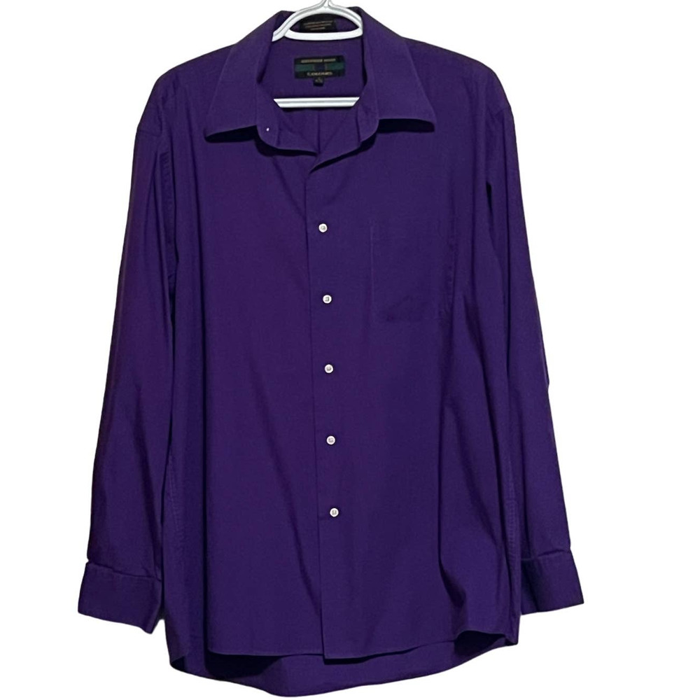 Alexander Julian Colours Men's Purple Dress Shirt Size 16 - 161/2 34/35